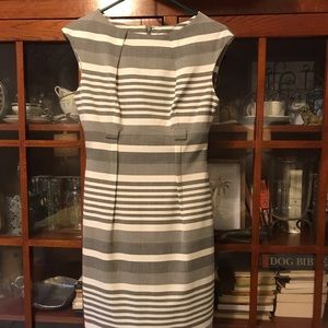 Calvin Klein Gray Striped Dress